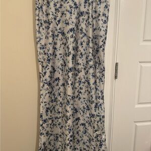 Floral Blue and White Skirt